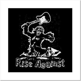 rise againstguitar smash Posters and Art